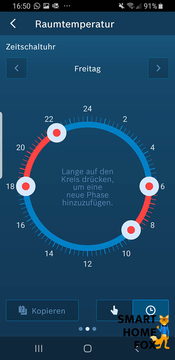 Die praktische Zeitschaltuhr der Bosch Thermostate